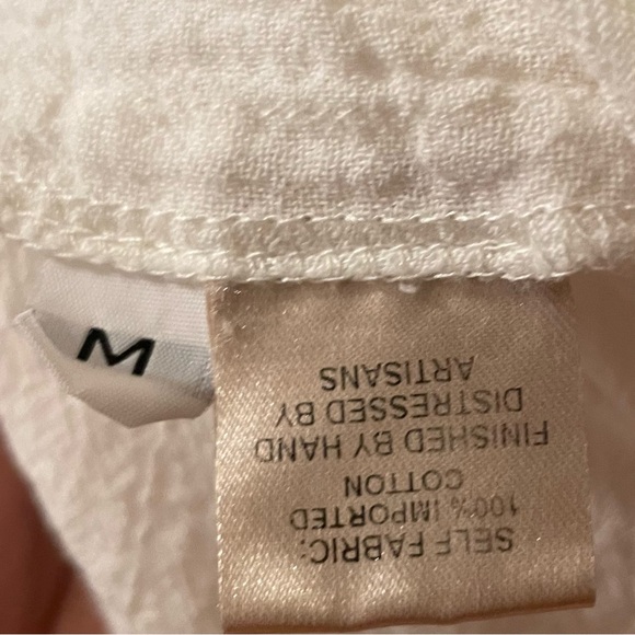 GARY GRAHAM White Cotton Lace Handkerchief Batwing Oversized Boho Fairy Top - Picture 9 of 10